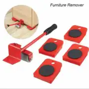 Furniture Moving Tool. Heavy Object Mover Furniture Transport Lifter & Furniture Slides 4 Wheeled Mover Roller+1 Wheel Bar Hand Tools Set